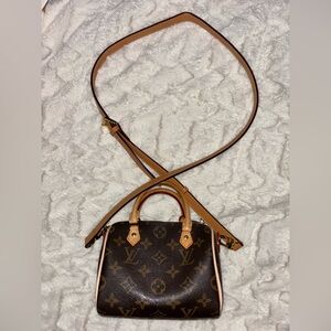 Mini brown crossbody handbag